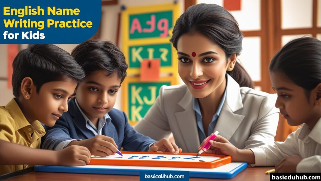 English Name Writing Practice for Kids