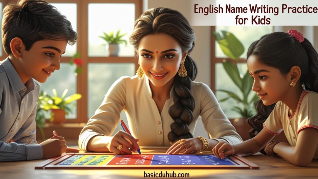 English Name Writing Practice for Kids
