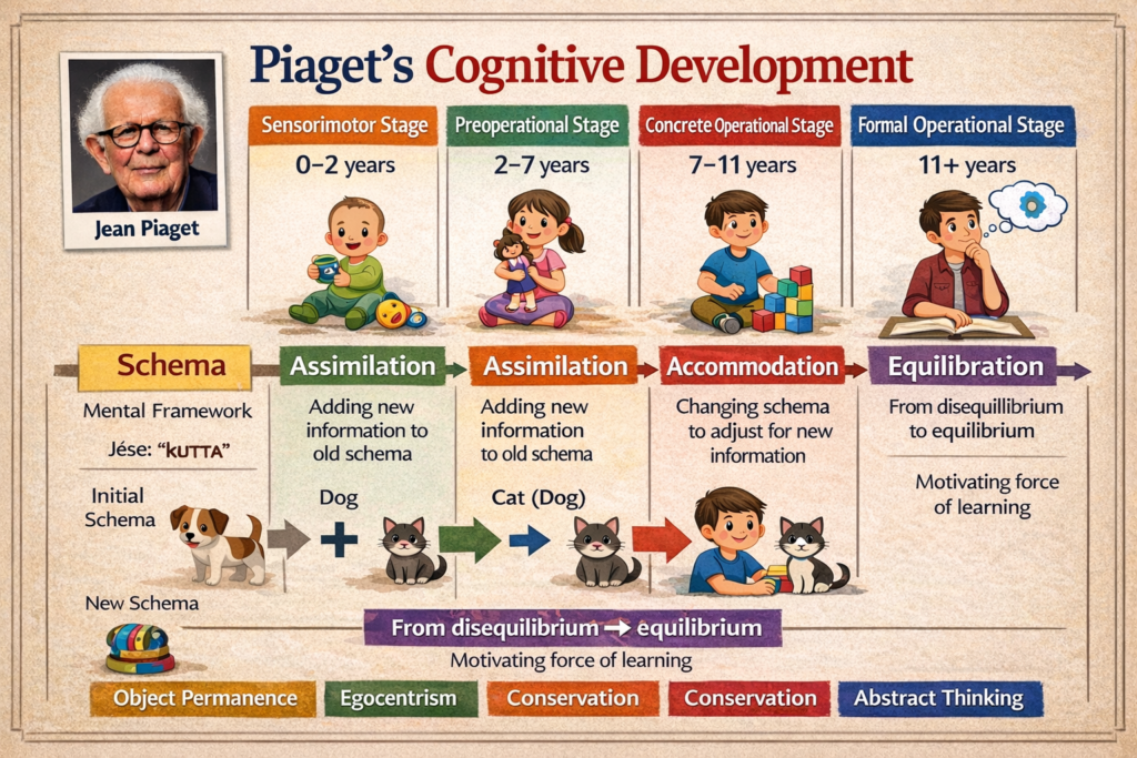 जीन पियाजे का संज्ञानात्मक विकास सिद्धांत