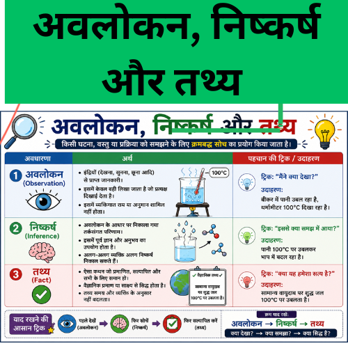 अवलोकन, निष्कर्ष और तथ्य में क्या अंतर है